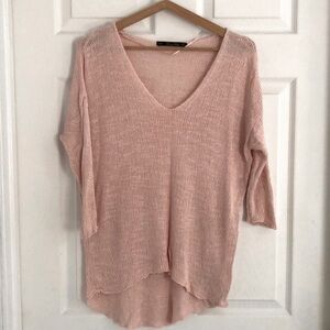 Pink knit Zara top